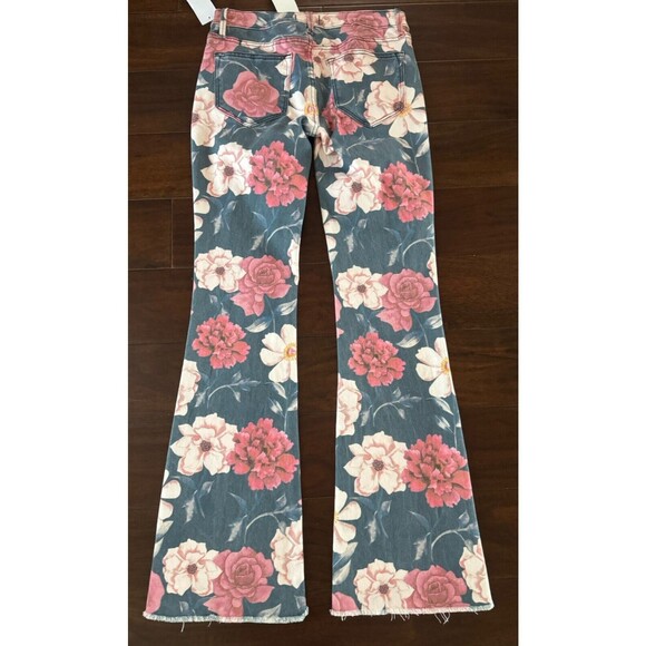 Driftwood Eva Masquerade Lw Rise Floral Print Bootcut Stretch Denim Jeans 26×32 - Picture 12 of 15